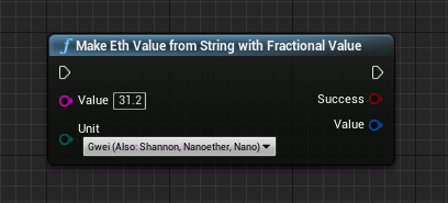 Generating Eth Value Fractional